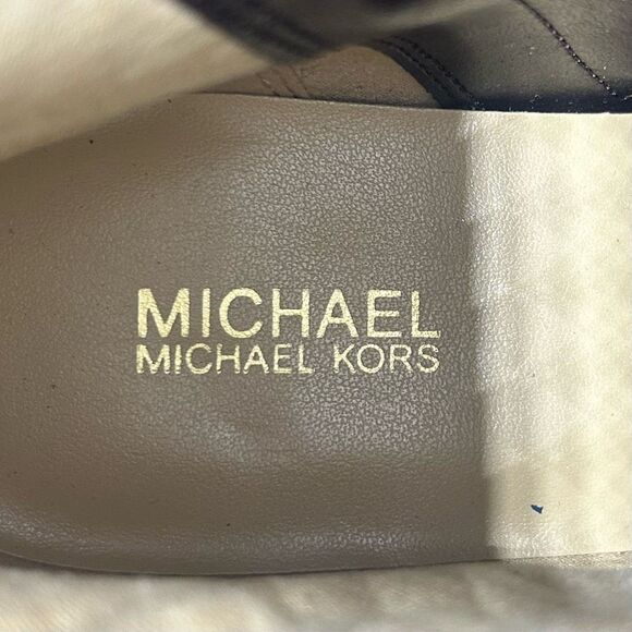 New In Box Michael Kors Leather Ombré brown Chained Boots Zip Up Size 6.5 - Picture 13 of 16